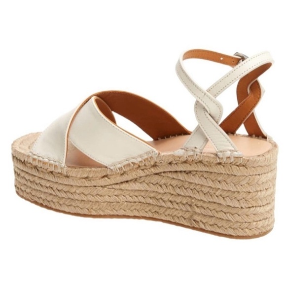 NEW IN BOX RAG & BONE Antique White Hera Wedge Sandals - Picture 2 of 2